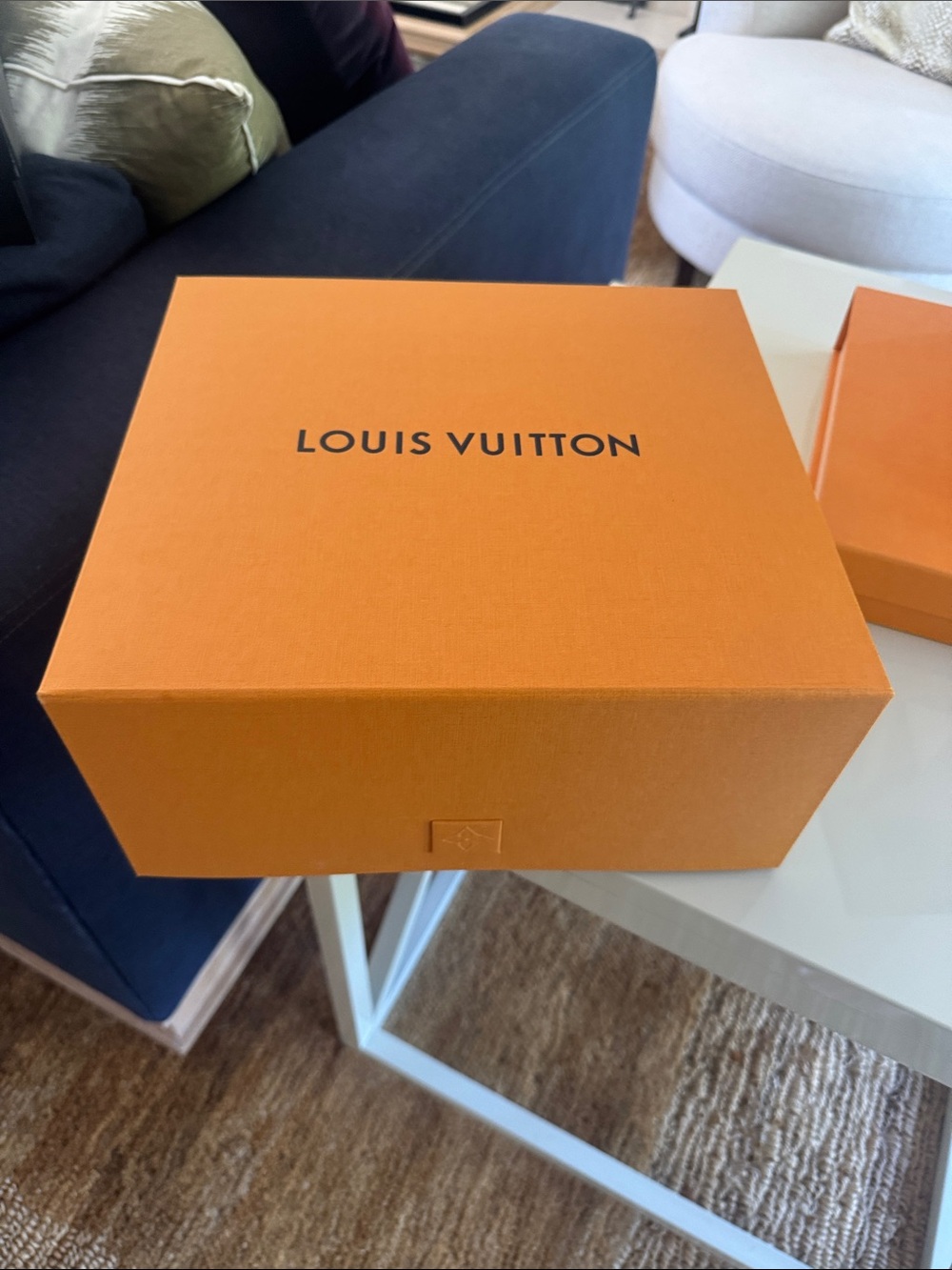 Louis Vuitton Orange Box with Black Logo